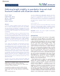 Cover page: Defining length stability in paediatric femoral shaft fractures treated with titanium elastic nails.