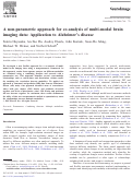 Cover page: A non-parametric approach for co-analysis of multi-modal brain imaging data: Application to Alzheimer's disease