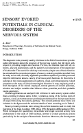 Cover page: Sensory Evoked Potentials in Clinical Disorders of the Nervous System