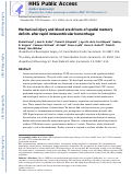 Cover page: Mechanical injury and blood are drivers of spatial memory deficits after rapid intraventricular hemorrhage.