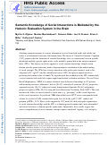 Cover page: Semantic knowledge of social interactions is mediated by the hedonic evaluation system in the brain