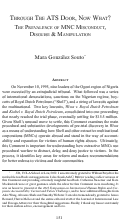 Cover page: Through The ATS Door, Now What? The Prevalence of MNC Misconduct, Disguise &amp; Manipulation