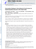 Cover page: Overcoming Challenges in Recruitment of South Asians for Health Disparities Research in the USA