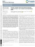 Cover page: Protein–protein interaction based substrate control in the E. coli octanoic acid transferase, LipB