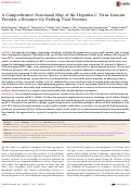 Cover page: A Comprehensive Functional Map of the Hepatitis C Virus Genome Provides a Resource for Probing Viral Proteins