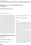 Cover page: Building blocks for a clinical imaging informatics environment.