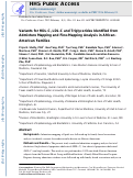 Cover page: Variants for HDL-C, LDL-C, and Triglycerides Identified from Admixture Mapping and Fine-Mapping Analysis in African American Families