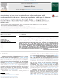 Cover page: Associations of perceived neighborhood safety and crime with cardiometabolic risk factors among a population with type 2 diabetes