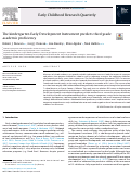 Cover page: The kindergarten Early Development Instrument predicts third grade academic proficiency