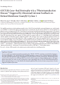 Cover page: GUCY2D Cone–Rod Dystrophy-6 Is a “Phototransduction Disease” Triggered by Abnormal Calcium Feedback on Retinal Membrane Guanylyl Cyclase 1