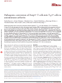 Cover page: Pathogenic conversion of Foxp3+ T cells into TH17 cells in autoimmune arthritis