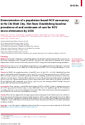 Cover page: Demonstration of a population-based HCV serosurvey in Ho Chi Minh City, Viet Nam: Establishing baseline prevalence of and continuum of care for HCV micro-elimination by 2030