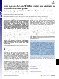 Cover page: Seed genome hypomethylated regions are enriched in transcription factor genes.