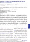 Cover page: Evolution of Human-Specific Alleles Protecting Cognitive Function of Grandmothers