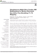 Cover page: Simultaneous Multi-Slice Cardiac MR Multitasking for Motion-Resolved, Non-ECG, Free-Breathing T1–T2 Mapping