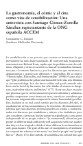 Cover page: La gastronomía, el cómic y el cine como vías de sensibilización: Una entrevista con Santiago Gómez-Zorrilla Sánchez representante de la ONG española ACCEM