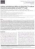 Cover page: Cellular and behavioral effects of altered NaV1.2 sodium channel ion permeability in Scn2aK1422E mice