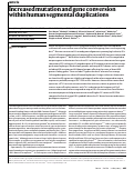 Cover page: Increased mutation and gene conversion within human segmental duplications