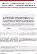 Cover page: Fibroblast growth factor family aberrations in cancers: clinical and molecular characteristics