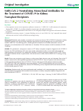 Cover page: SARS-CoV-2 Neutralizing Monoclonal Antibodies for the Treatment of COVID-19 in Kidney Transplant Recipients