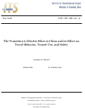 Cover page: The Transition to Electric Bikes in China and its Effect on Travel Behavior, Transit Use, and Safety