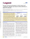 Cover page: Sterically Controlled Functionalization of Carbon Surfaces with −C6H4CH2X (X = OSO2Me or N3) Groups for Surface Attachment of Redox-Active Molecules