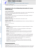 Cover page: Engagement with a Social Networking Intervention for Cancer-Related Distress