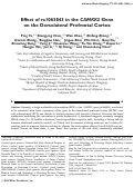 Cover page: Effect of rs1063843 in the CAMKK2 gene on the dorsolateral prefrontal cortex