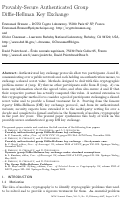 Cover page: Provably-Secure Authenticated Group Diffie-Hellman Key Exchange