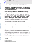 Cover page: Implications of Postoperative Complications for Survival After Cytoreductive Surgery and HIPEC: A Multi-Institutional Analysis of the US HIPEC Collaborative