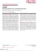 Cover page: Minimizing Antibiotic Use in Urethral Reconstruction