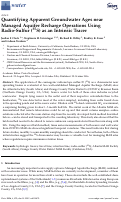 Cover page: Quantifying Apparent Groundwater Ages near Managed Aquifer Recharge Operations Using Radio-Sulfur (35S) as an Intrinsic Tracer