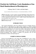 Cover page: Particle-In-Cell/Monte Carlo Simulation of Ion Back Bombardment in Photoinjectors