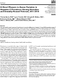 Cover page: A Novel Measure to Assess Variation in Hepatitis C Prevalence Among Homeless and Unstably Housed Veterans, 2011-2016.