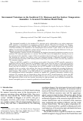 Cover page: Interannual variations in the North American monsoon and SST anomalies: A general circulation model study.