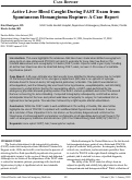 Cover page: Active Liver Bleed Caught During FAST Exam from&nbsp;Spontaneous Hemangioma Rupture: A Case Report