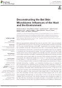 Cover page: Deconstructing the Bat Skin Microbiome: Influences of the Host and the Environment.