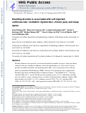 Cover page: Hoarding disorder is associated with self-reported cardiovascular / metabolic dysfunction, chronic pain, and sleep apnea.