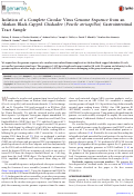 Cover page: Isolation of a Complete Circular Virus Genome Sequence from an Alaskan Black-Capped Chickadee (Poecile atricapillus) Gastrointestinal Tract Sample