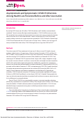 Cover page: Asymptomatic and Symptomatic COVID-19 Infections Among Health Care Personnel Before and After Vaccination