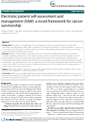 Cover page: Electronic patient self-assessment and management (SAM): a novel framework for cancer survivorship