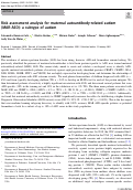 Cover page: Risk assessment analysis for maternal autoantibody-related autism (MAR-ASD): a subtype of autism