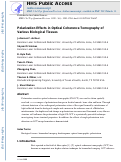 Cover page: Polarization effects in optical coherence tomography of various biological tissues