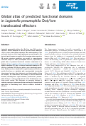 Cover page: Global atlas of predicted functional domains in Legionella pneumophila Dot/Icm translocated effectors