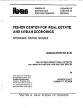 Cover page: The Interjurisdictional Effects of Growth Controls on Housing Prices