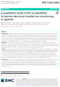 Cover page: A qualitative study of the acceptability of remote electronic bednet use monitoring in Uganda