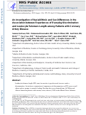 Cover page: An investigation of racial/ethnic and sex differences in the association between experiences of everyday discrimination and leukocyte telomere length among patients with coronary artery disease.