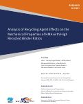 Cover page: Analysis of Recycling Agent Effects on the Mechanical Properties of HMA with High Recycled Binder Ratios