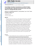 Cover page: Comorbidity in Reading Comprehension and Word-Problem Solving Difficulties: Exploring Shared Risk Factors and Their Impact on Language Minority Learners.