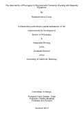 Cover page: The Importance of Phylogeny in Regional and Temporal Diversity and Disparity Dynamics